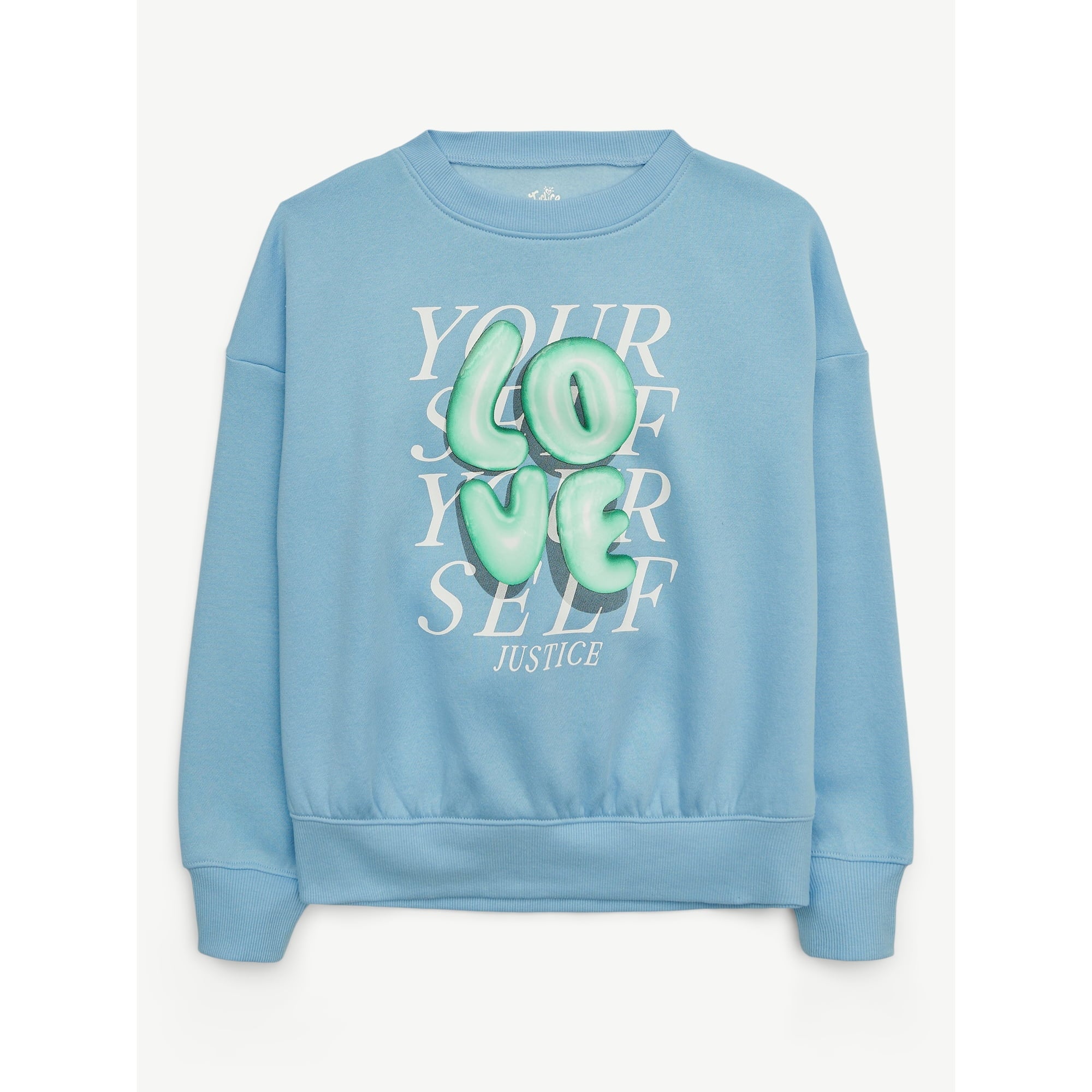 Justice Girls EDF Fleece Crew, Sizes XS - XLP |  WTWL812XA