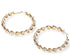 Madden NYC Women's Fashion Gold-Tone Twist Large Hoop Earrings | WTWL619XB