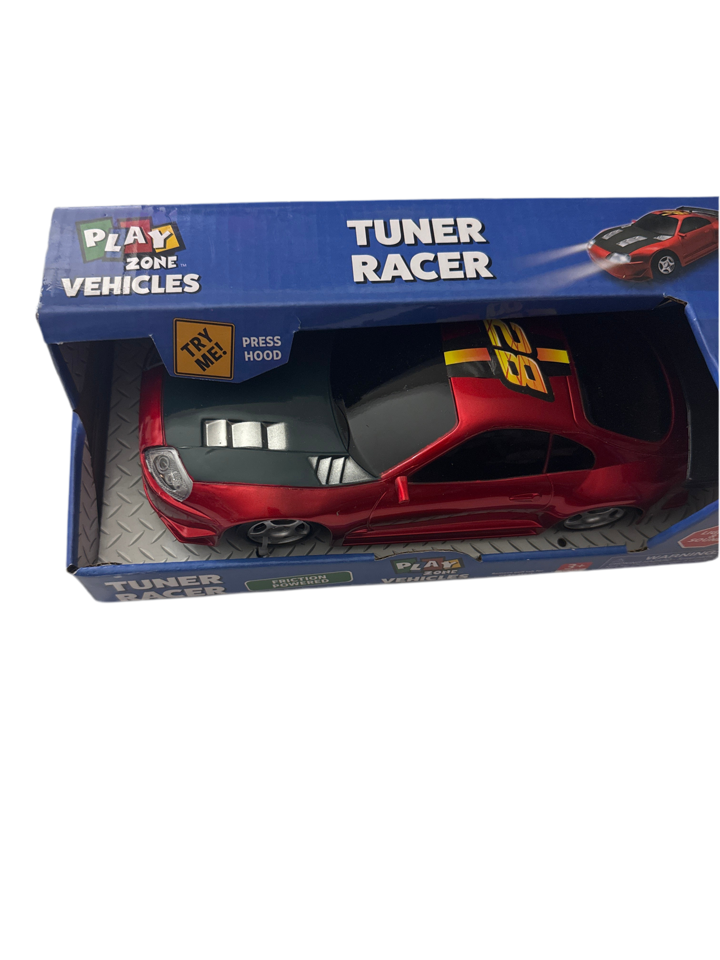 Play Zone Vehicles Tuner Racer Toy Car, Lights and Sounds (Ages 3+) | BTGT3XA