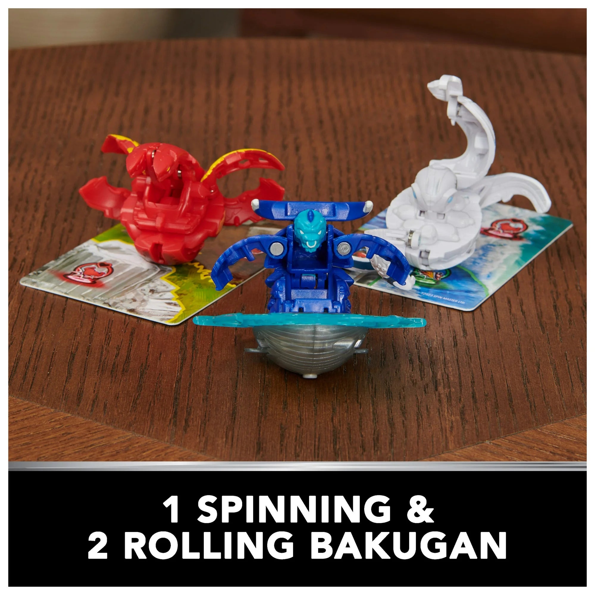 Bakugan Starter 3-Pack Spinning Action Figures, Special Attack Dragonoids, Hammerhead and Nillious |  WTWL868XA