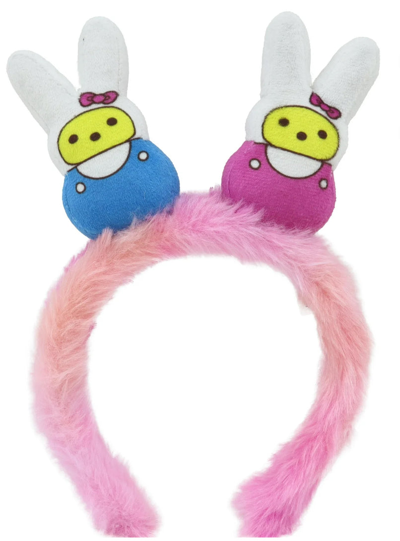 8.5In White and Green Peeps X Hello Kitty, Kerokerokeropi Plush Headband for Adult and Child, Easter, Peeps/Sanrio | WTWL884XC