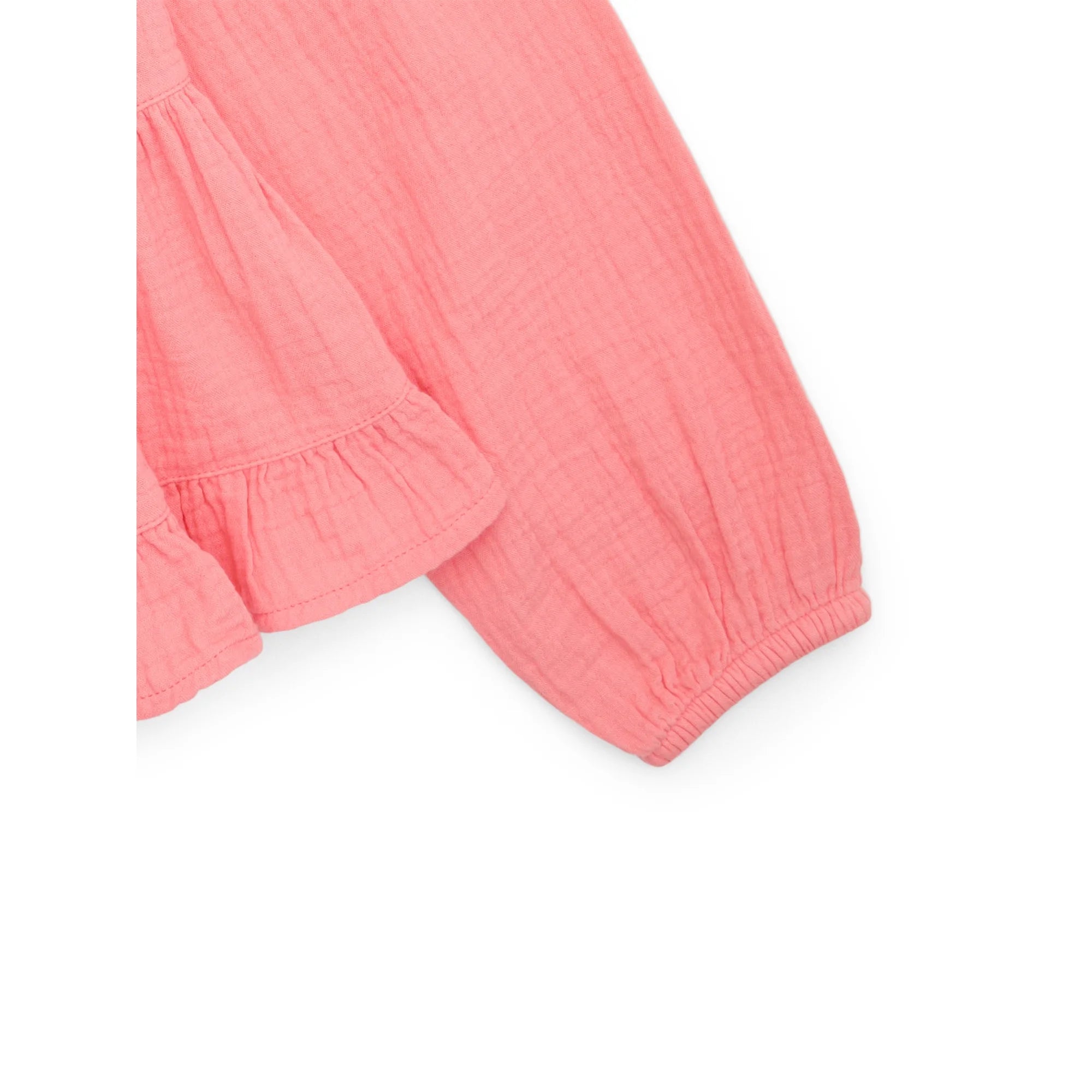 Wonder Nation Girls Cotton Tiered Woven Blouse with Long Sleeves, Sizes 4-18 |  WTWL946XA