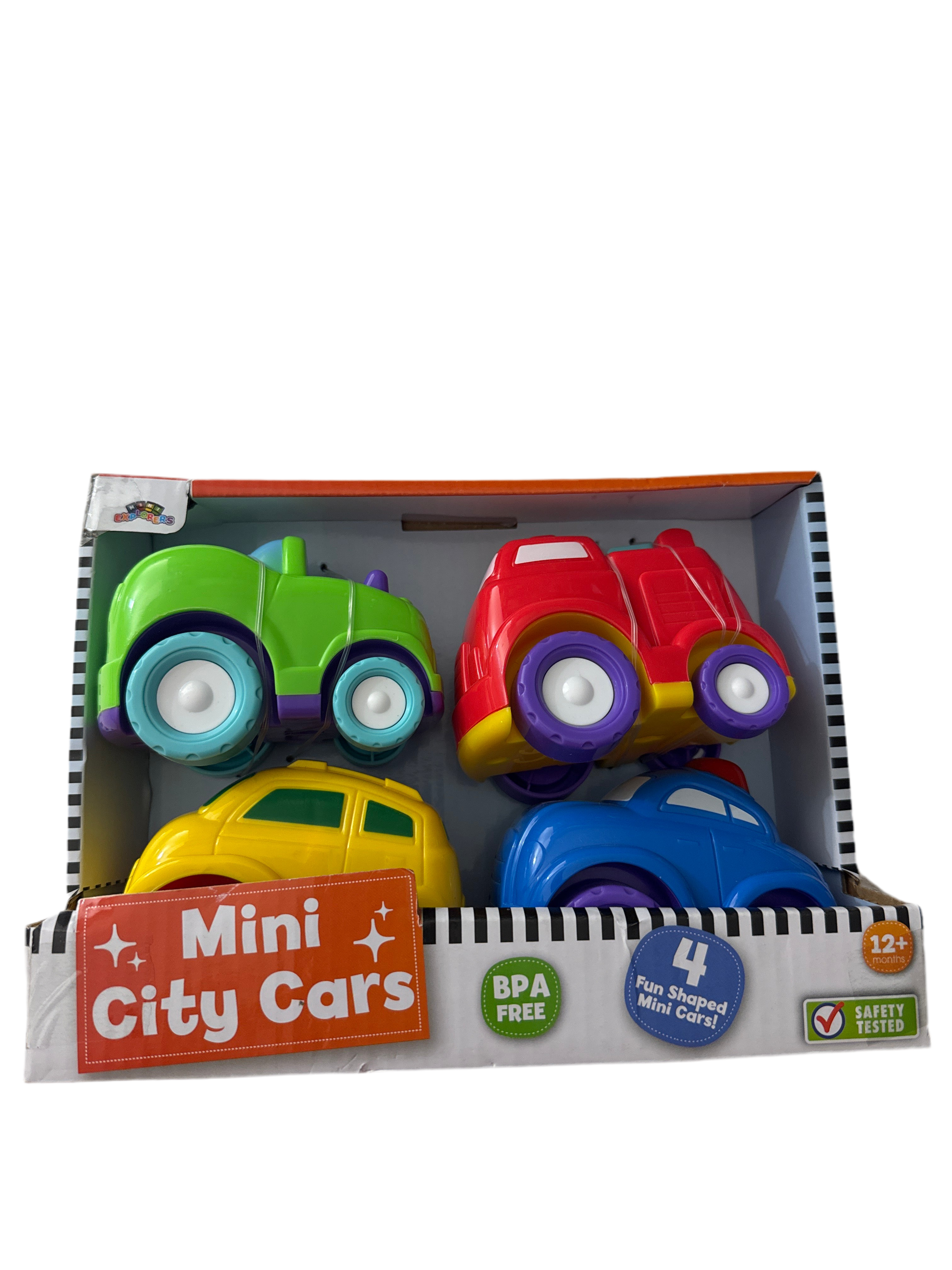 Mini Explorers Mini City Toy Cars 4pk, (Ages 12 months+) | 2BLTN94XA