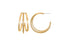 Time and Tru Triple Layer Gold Hoops for Women, Polished Gold | WTWL3XA