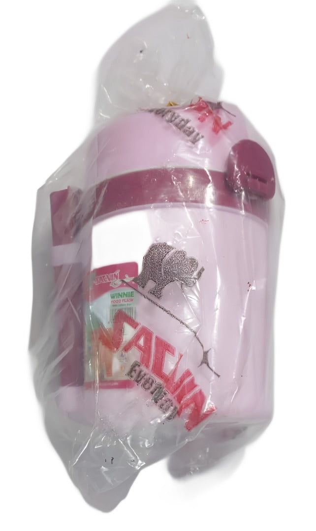 Top Quality Sacvin Everyday Winnie Kids Food Flask (With Cutlery Box), Pink | SVN4c