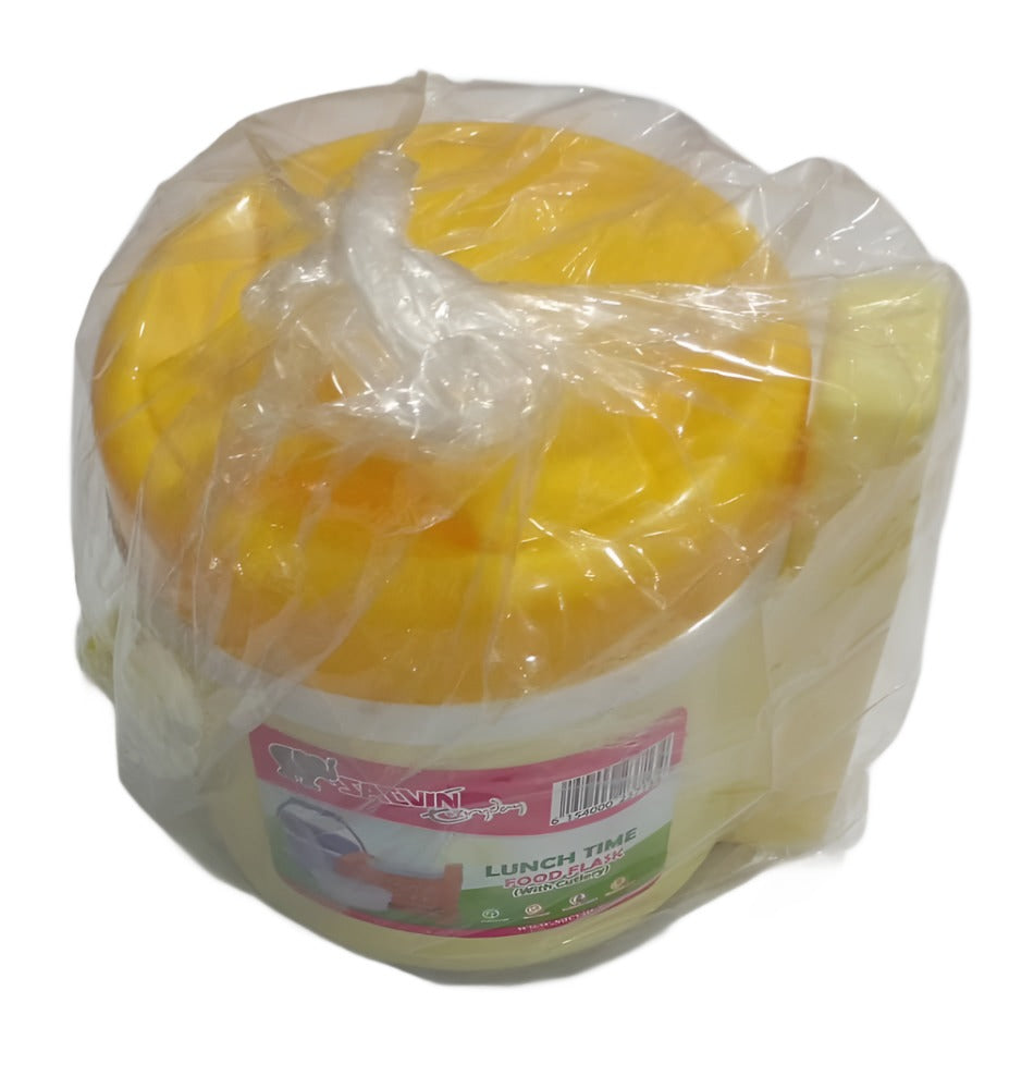 Adorable Sacvin Everyday Kids Lunch Time Jr (TK) Food Flask With Cutlery Box, Yellow | SVN5b