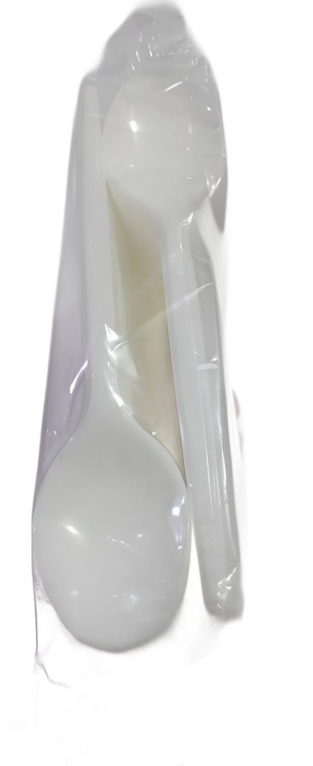 HQ Party Spoon (TK Disposable Spoon) Pack of 100 Pieces, White | SVN11a