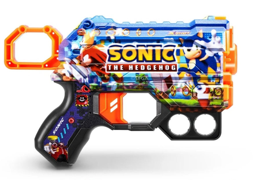 XSHOT Skins Menace Blaster - Sonic Superspeed Skin (8 Darts) by ZURU, For Ages 8+ | WTWL179XB