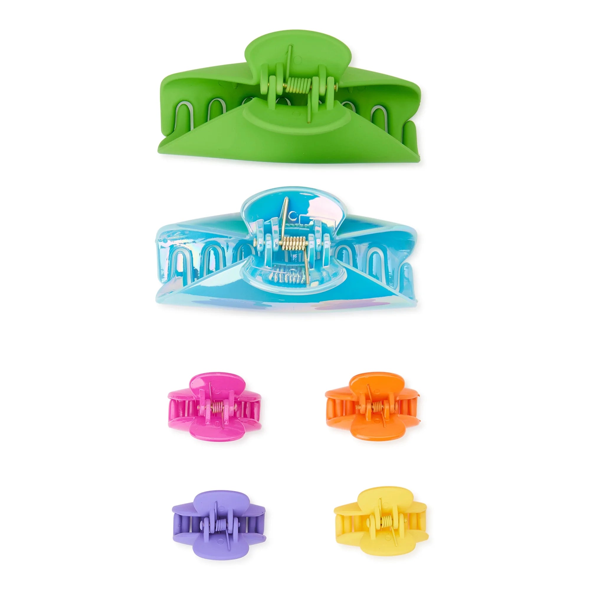 Time and Tru Women's Hair Claw Clip 6-Pack Set Bright |  WTWL858XA