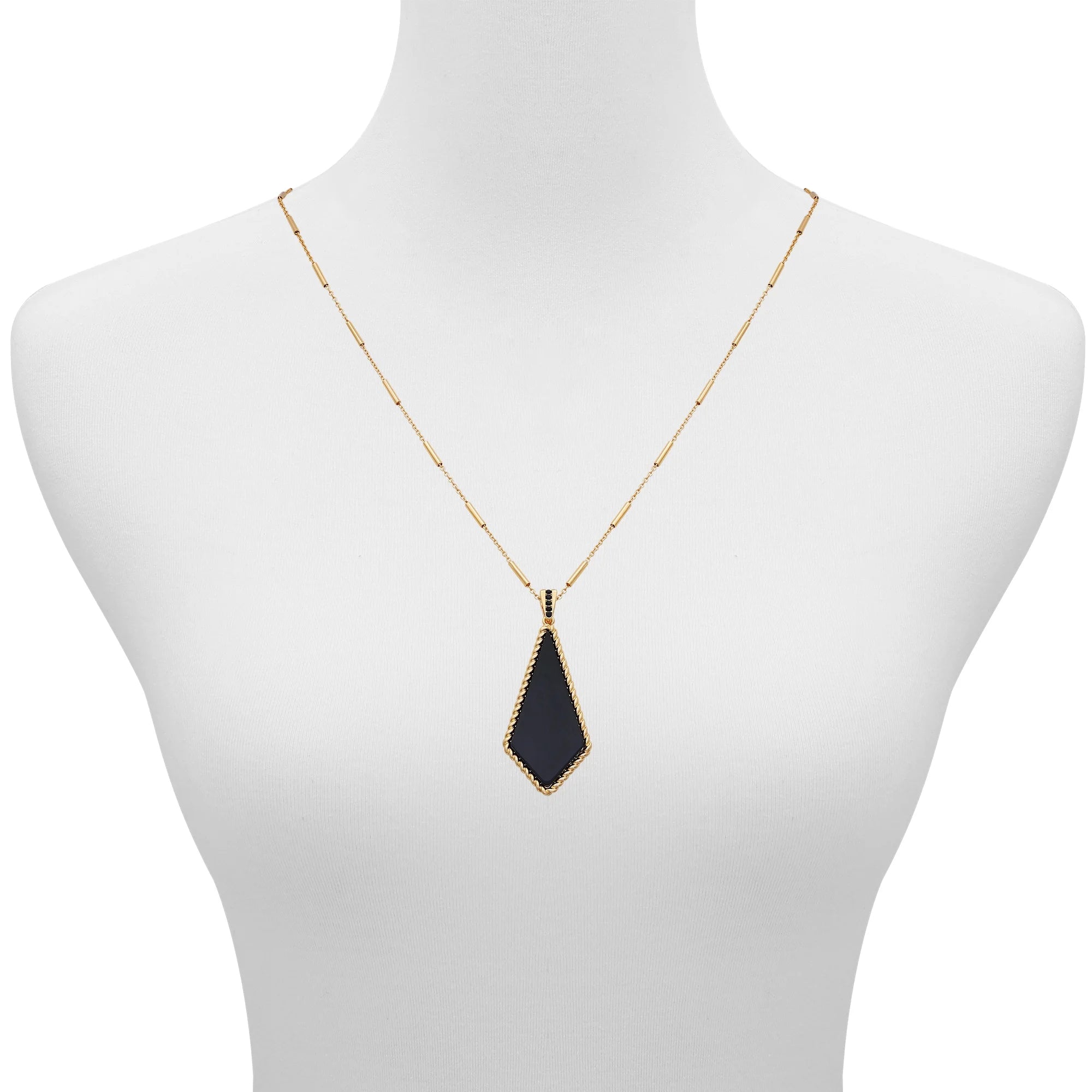 Time and Tru Women's Gold Tone Kite Shaped Pendant Necklace |  WTWL1099XA