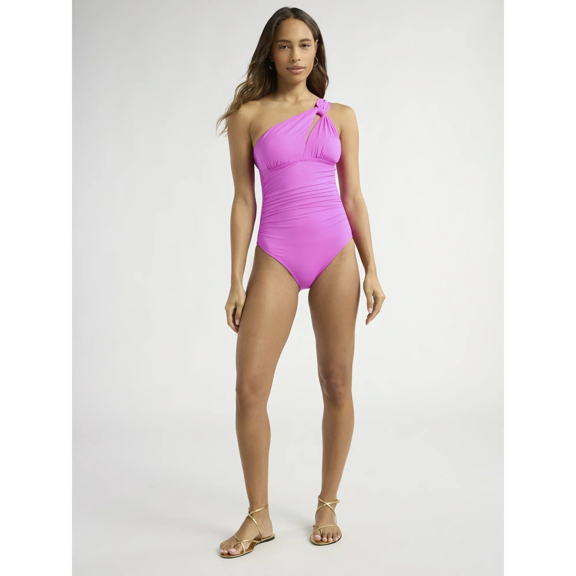 Sofia by Sofia Vergara Women's and Women's Plus One Shoulder Keyhole One Piece Swimsuit, Sizes   |  WTWL991XA