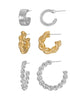Time and Tru Women's Gold and Silver Tone Hoop Earring Set, 3 Pairs | WTWL5XA