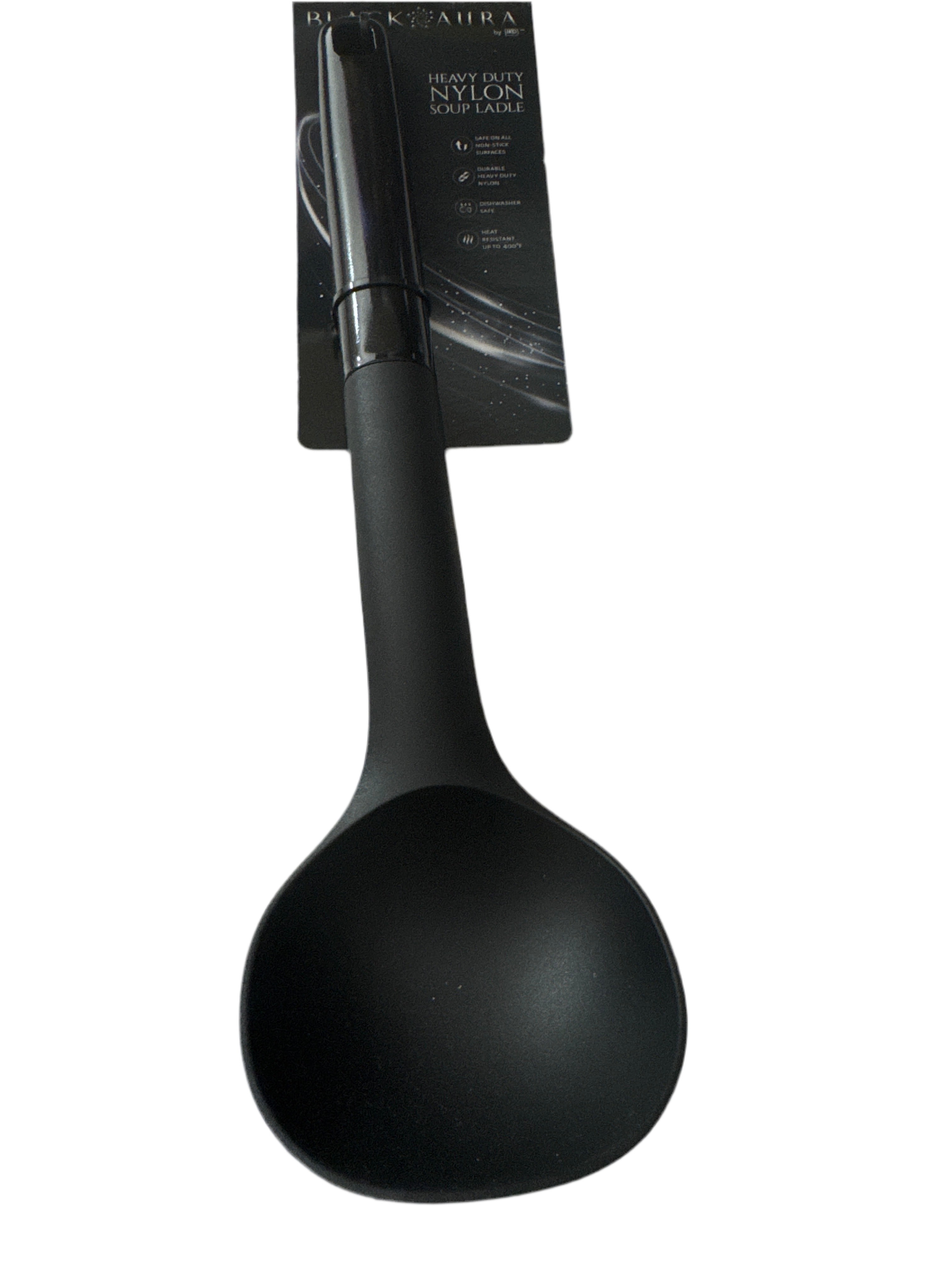 Black Aura Heavy Duty Nylon Soup Ladle/Spoon | BTGT36XA