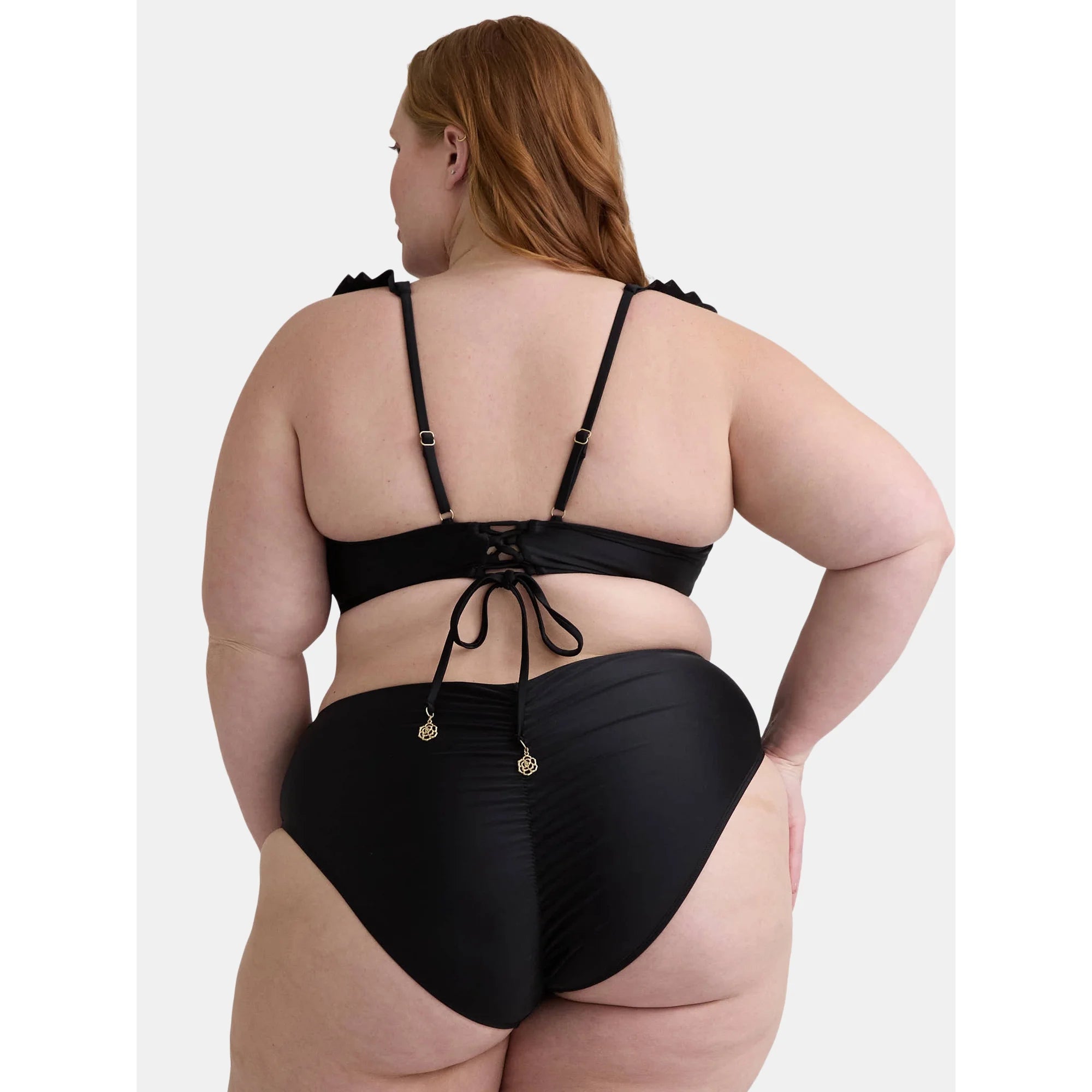 Jessica Simpson Women’s Ruffle Bikini Top, Sizes   |  WTWL990XA