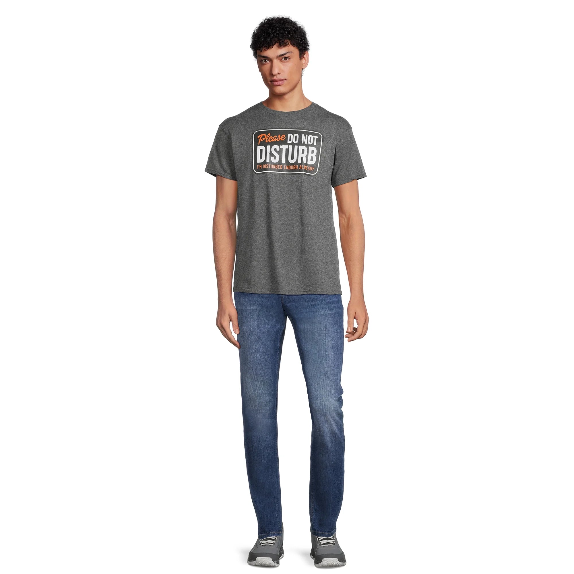 Men's and Big Men's Please Do Not Disturb Graphic Tee with Short Sleeves | WTWL101XA