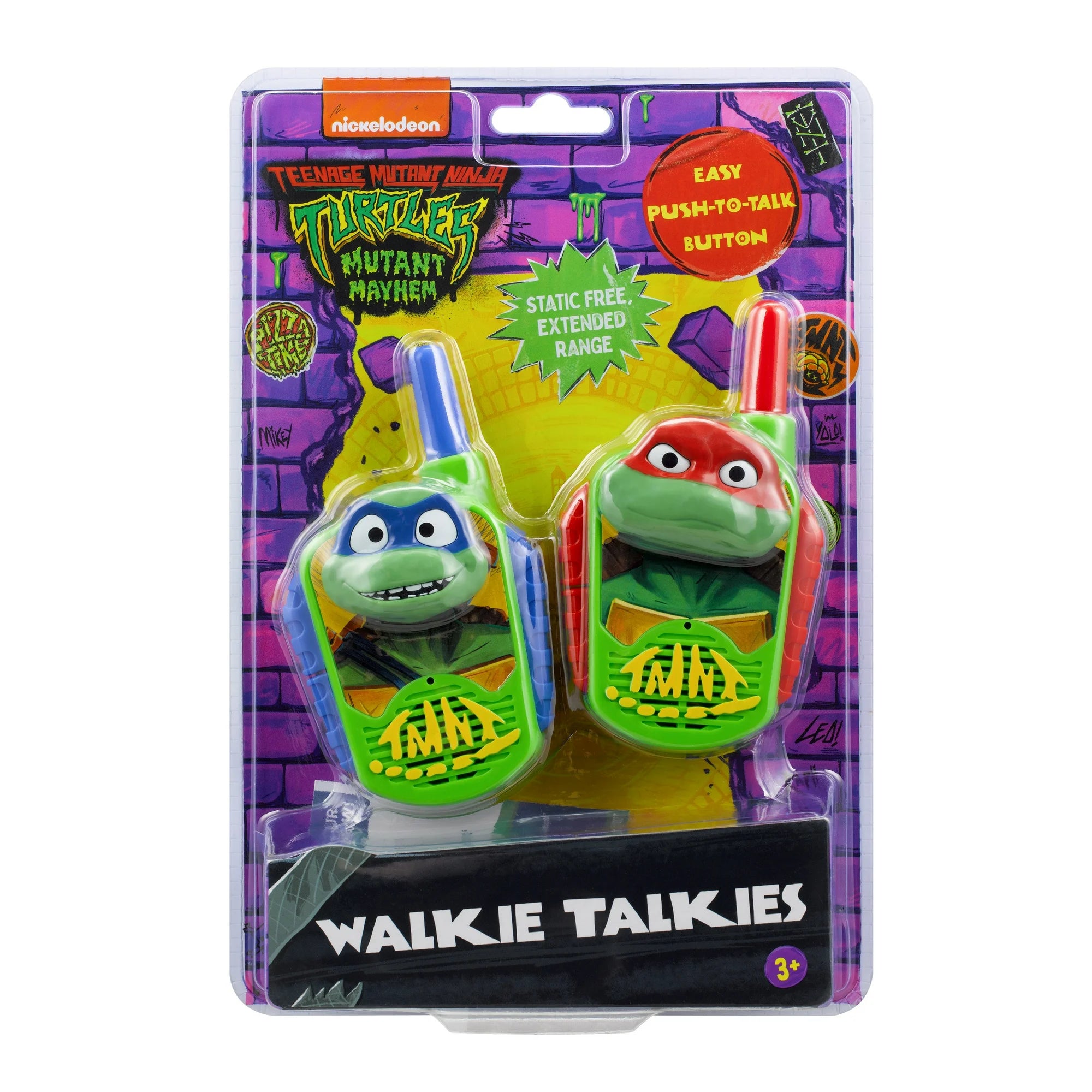 Teenage Mutant Ninja Turtles Extended Range Walkie Talkies - Action Figures Children Ages 3+  |  WTWL1106XA