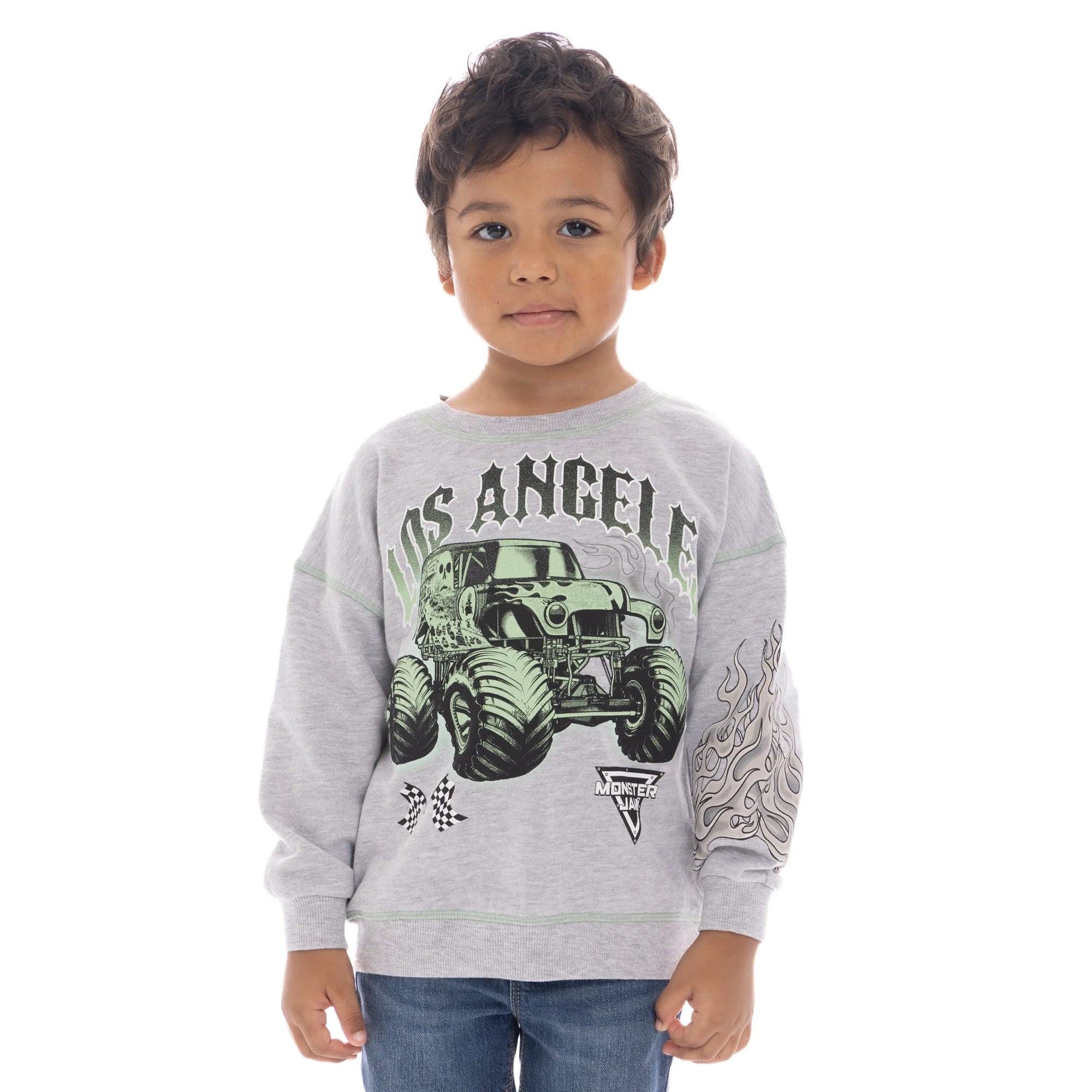Monster Jam Toddler Boys Graphic Crewneck Sweatshirt, Sizes 12 Months-5T | WTWL729XA