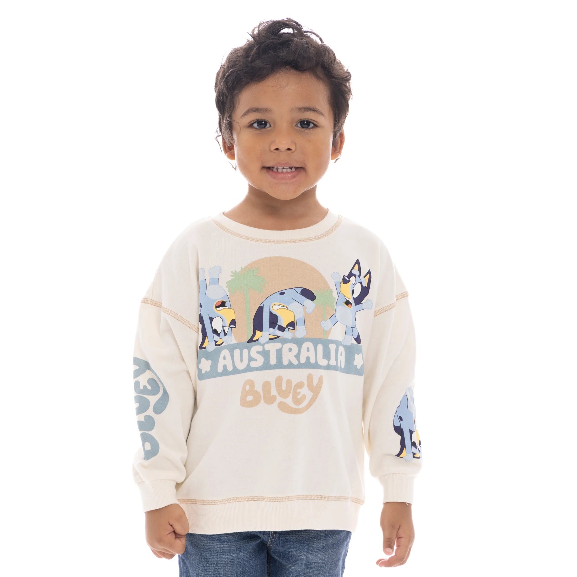 Bluey Toddler Boy Graphic Crewneck Sweatshirt, Sizes 12M-5T | WTWL730XA