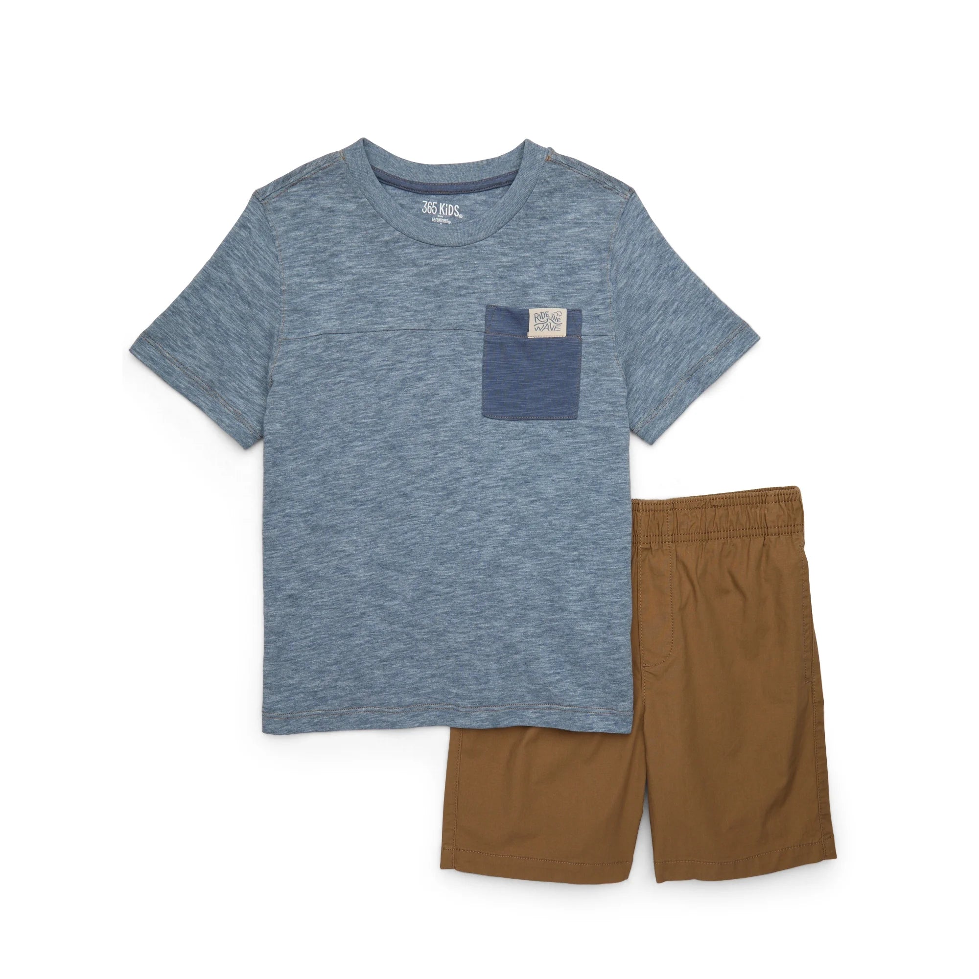 365 Kids by Garanimals Boys Pocket Tee and Shorts Outfit Set, 2-Piece  |   WTWL1138XA