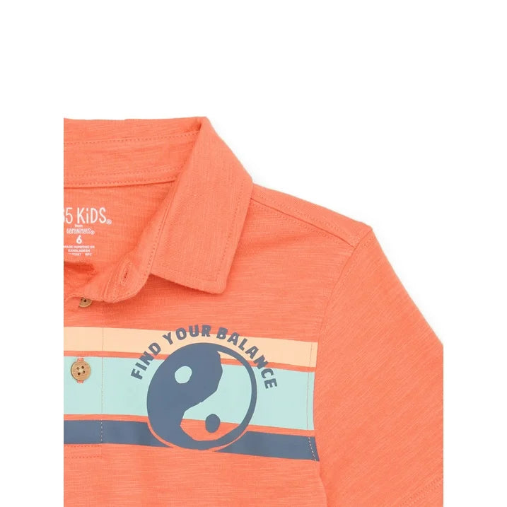 365 Kids From Garanimals Boys Mix and Match Short Sleeve Graphic Polo | WTWL61XB