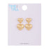 Time and Tru Women's Goldtone Polished Double Heart Earring  |   WTWL1107XA