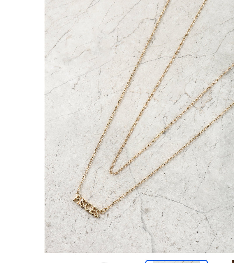 Time and Tru Goldtone Zodiac Necklace Set, 2 Pieces, Pisces | WTWL533XA