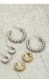 Time and Tru Women's Gold and Silver Tone Hoop Earring Set, 3 Pairs | WTWL5XA