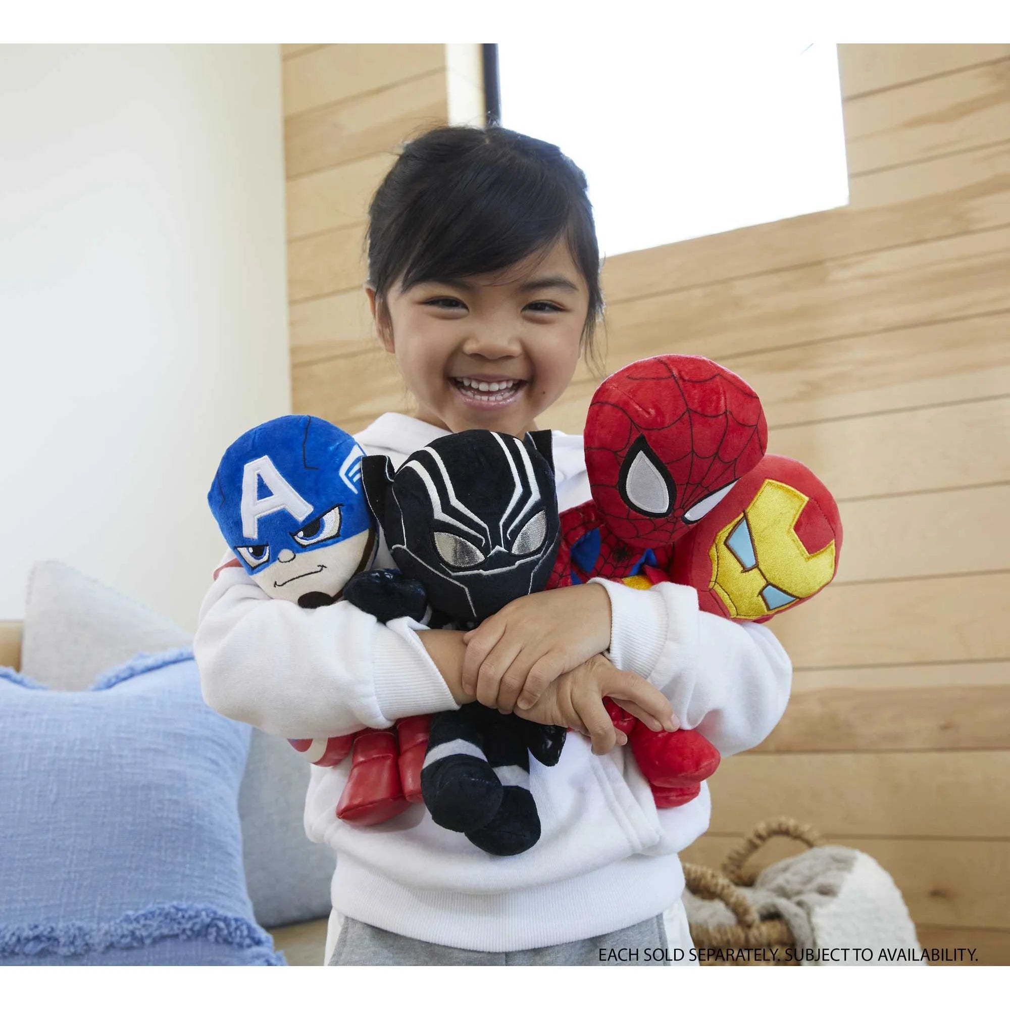 Marvel Plush Character Figure, 8-inch Black Panther Super Hero Soft Doll for Ages 3 Years Old & up | WTWL845XA