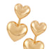 Time and Tru Women's Goldtone Polished Double Heart Earring  |   WTWL1107XA