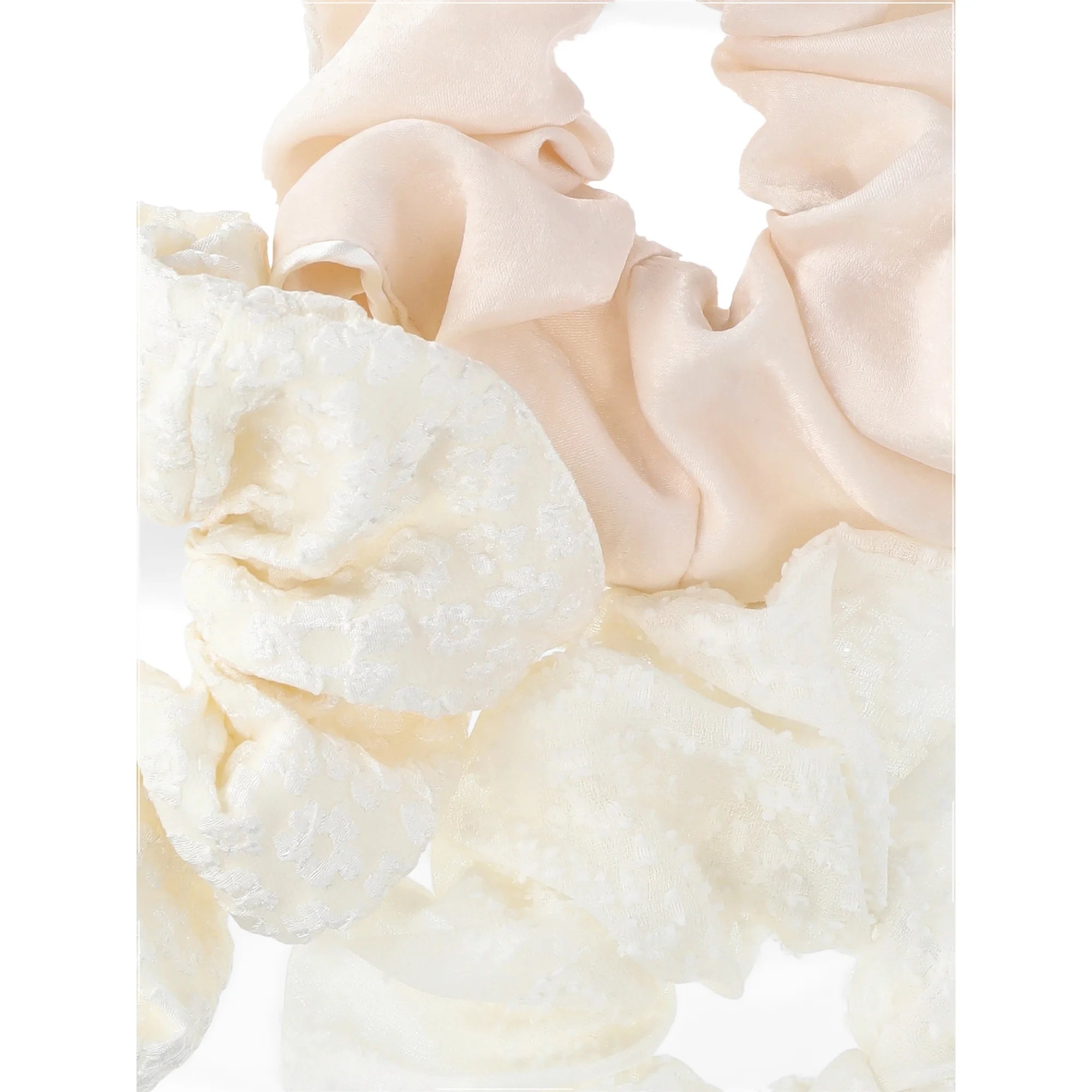 Time and Tru Women's Hair Ties, 3-Pack, Ivory |  WTWL857XA