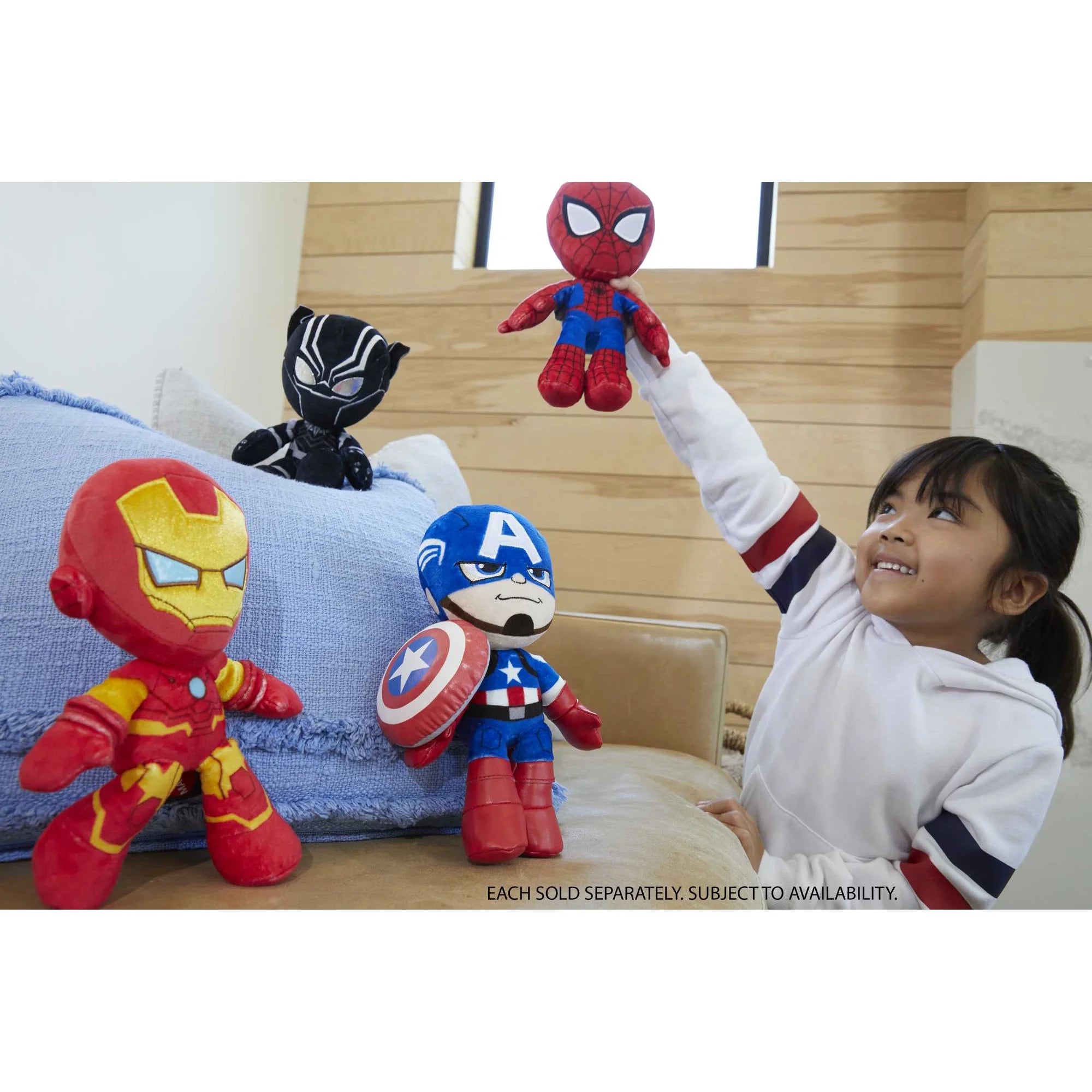 Marvel Plush Character Figure, 8-inch Black Panther Super Hero Soft Doll for Ages 3 Years Old & up | WTWL845XA