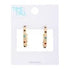 Time and Tru Women's Gold Tone Textured Hoop Earring with Gem Stone Stations |  WTWL272XA