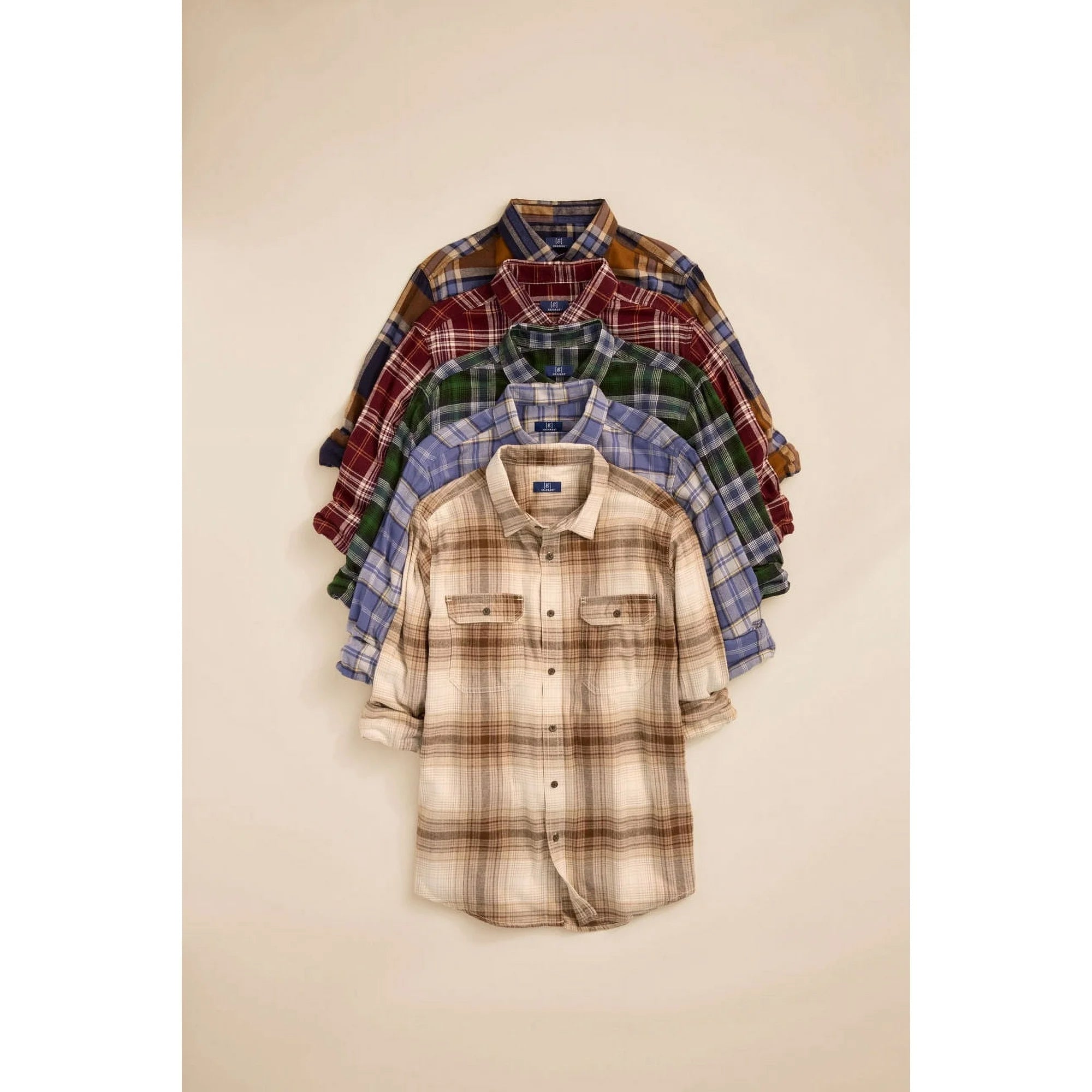 George Men's and Big Men's Flannel Shirt with Long Sleeves | WTWL79XA