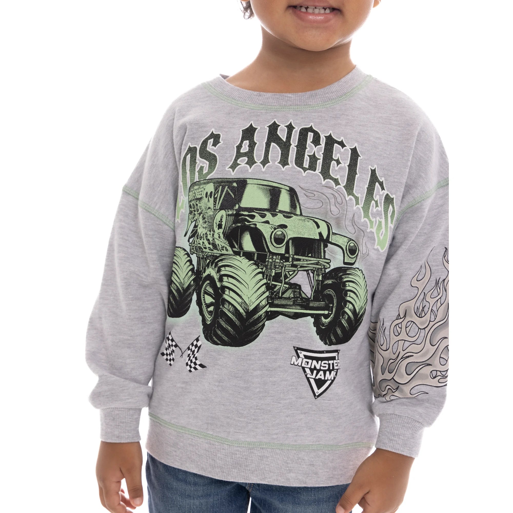 Monster Jam Toddler Boys Graphic Crewneck Sweatshirt, Sizes 12 Months-5T | WTWL729XA