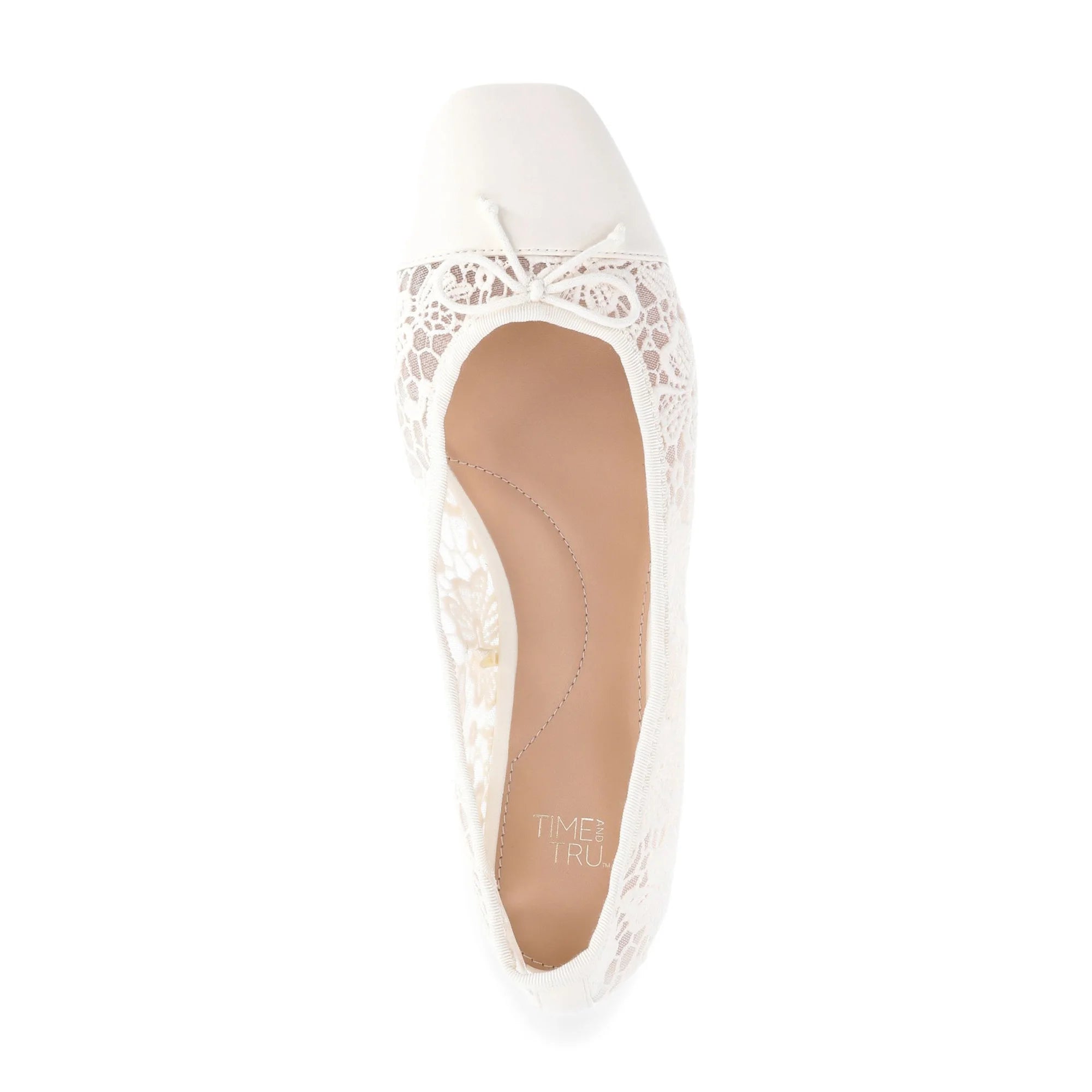 Time and Tru Women's Square Toe Lace Ballet Flats | WTWL1083XA