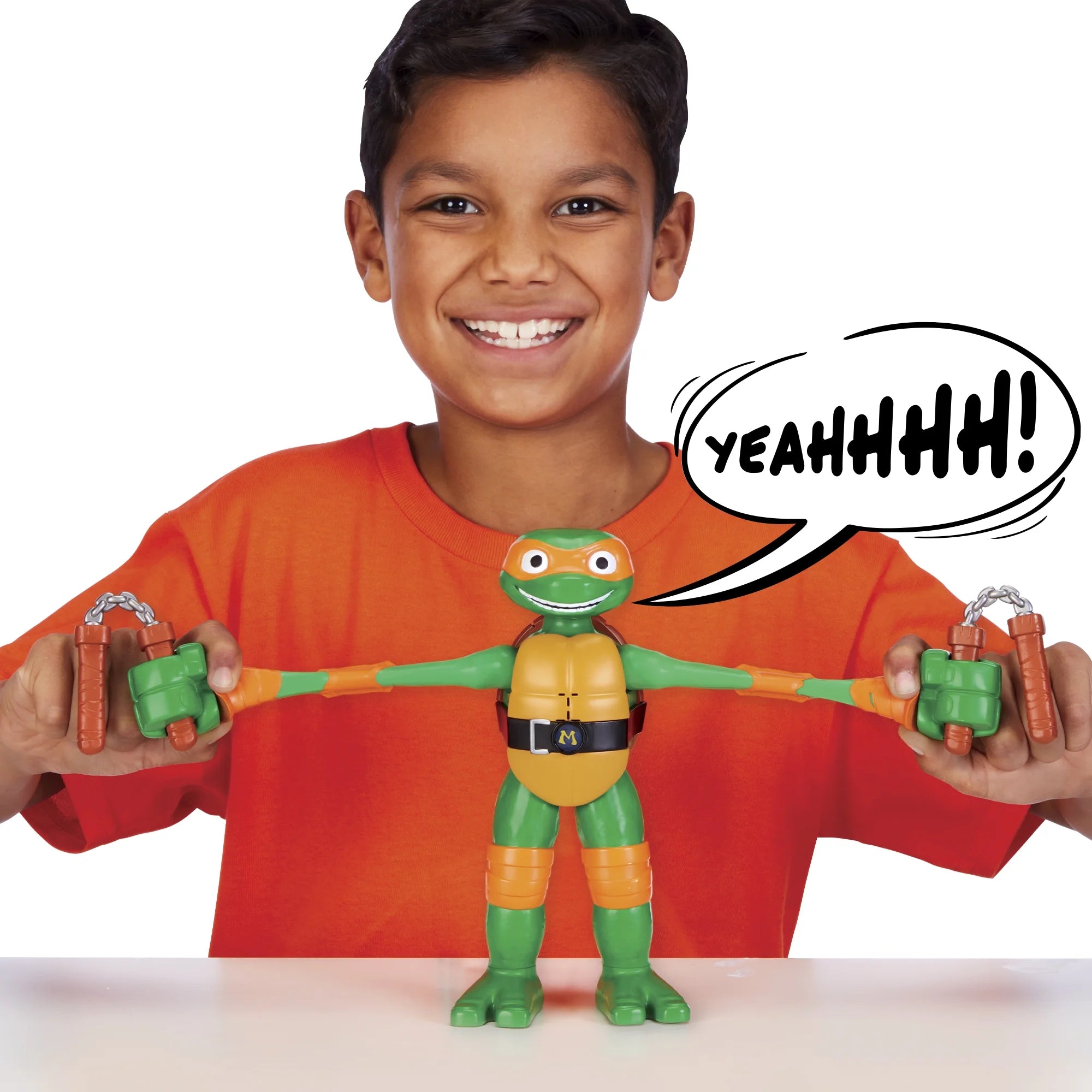 Teenage Mutant Ninja Turtles: 10" Stretch N Shout Michelangelo Figure by Playmates Toys  | WTWL1105XA