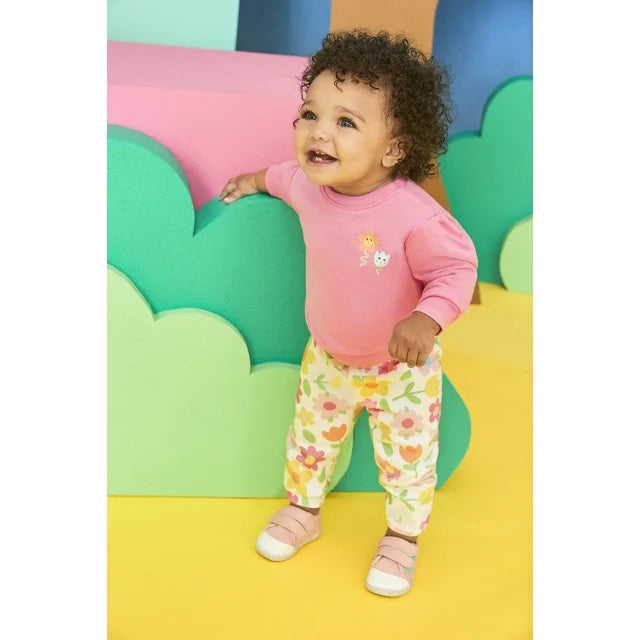 Garanimals Baby Girl Graphic Fleece Top, Sizes 0-24 Months |   WTWL828XA