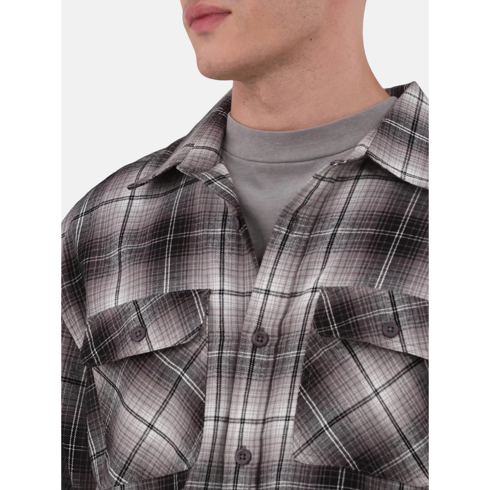 No Boundaries Men's & Big Men's Boxy Fit Flannel Shirt, Sizes XS-3XL  | WTWL725XA