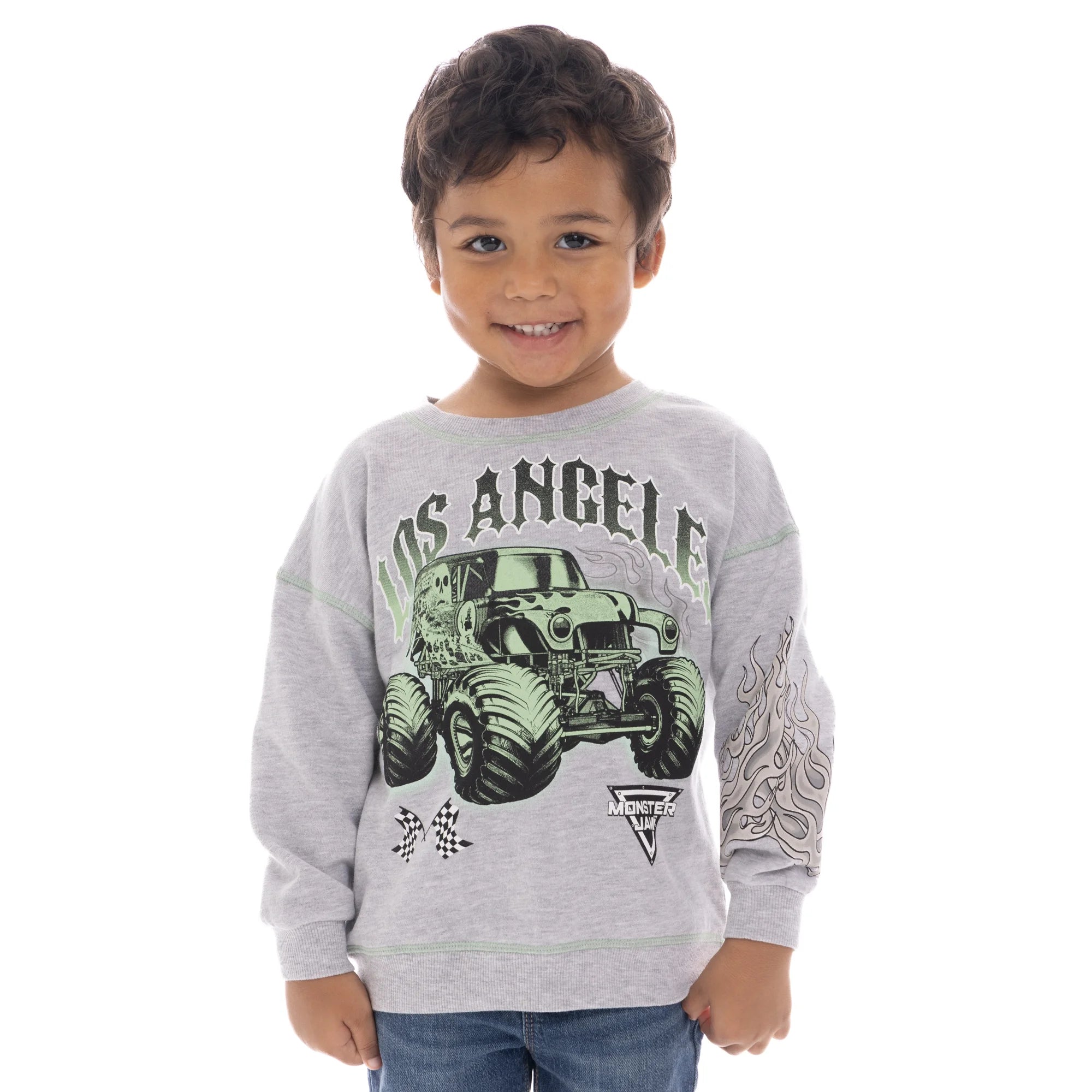 Monster Jam Toddler Boys Graphic Crewneck Sweatshirt, Sizes 12 Months-5T | WTWL729XA