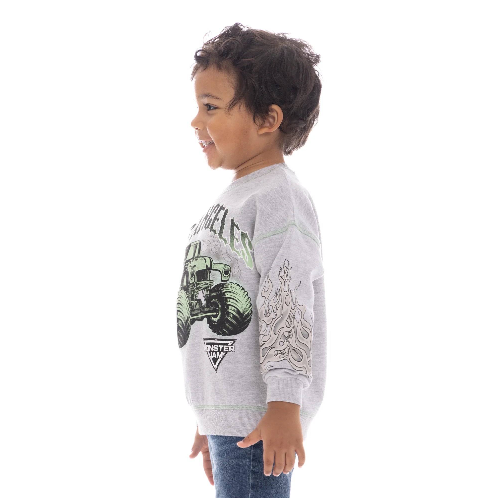Monster Jam Toddler Boys Graphic Crewneck Sweatshirt, Sizes 12 Months-5T | WTWL729XA