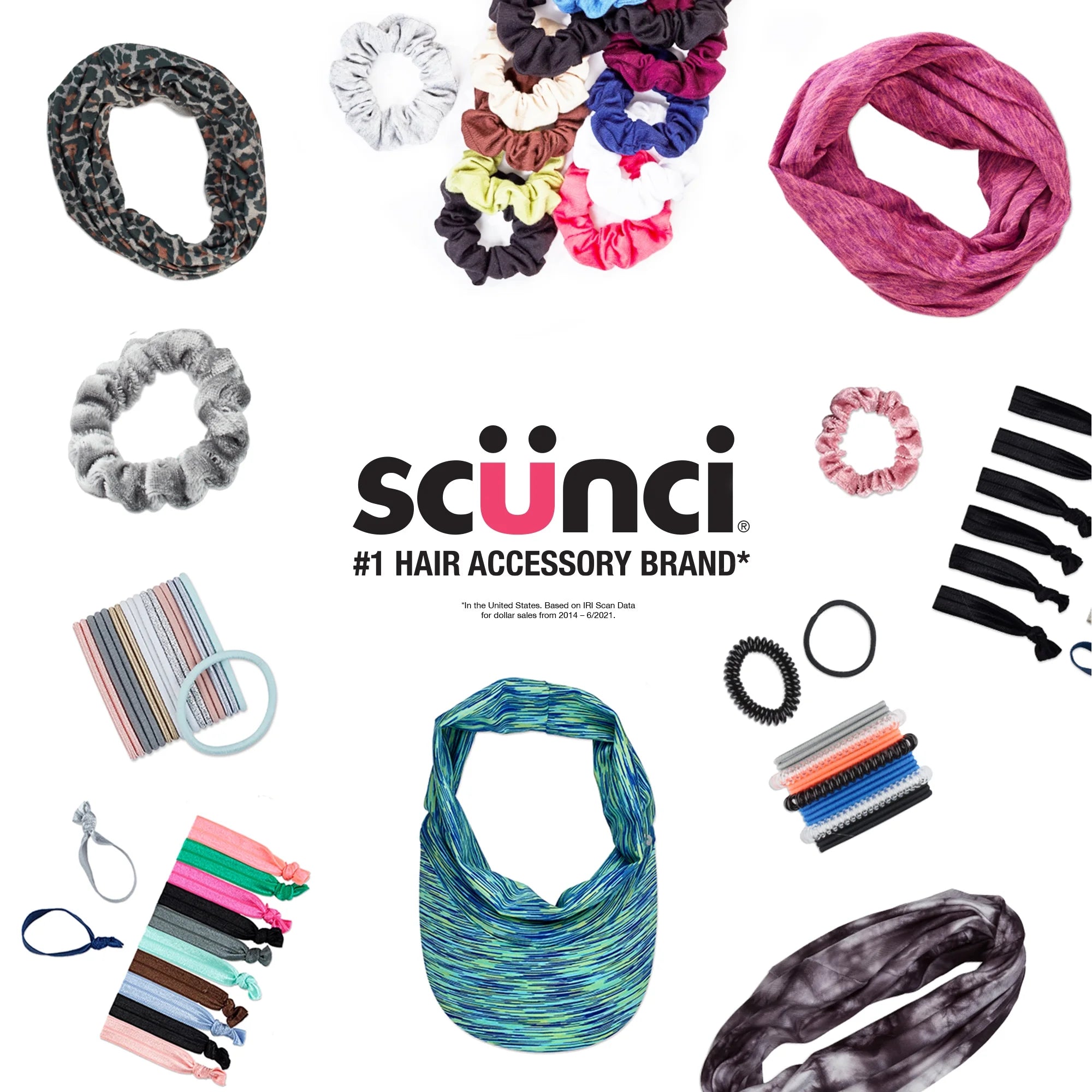 Scunci No Damage Elastic Ponytail Hair Ties, Multicolor, 30 Count |  WTWL1112XA
