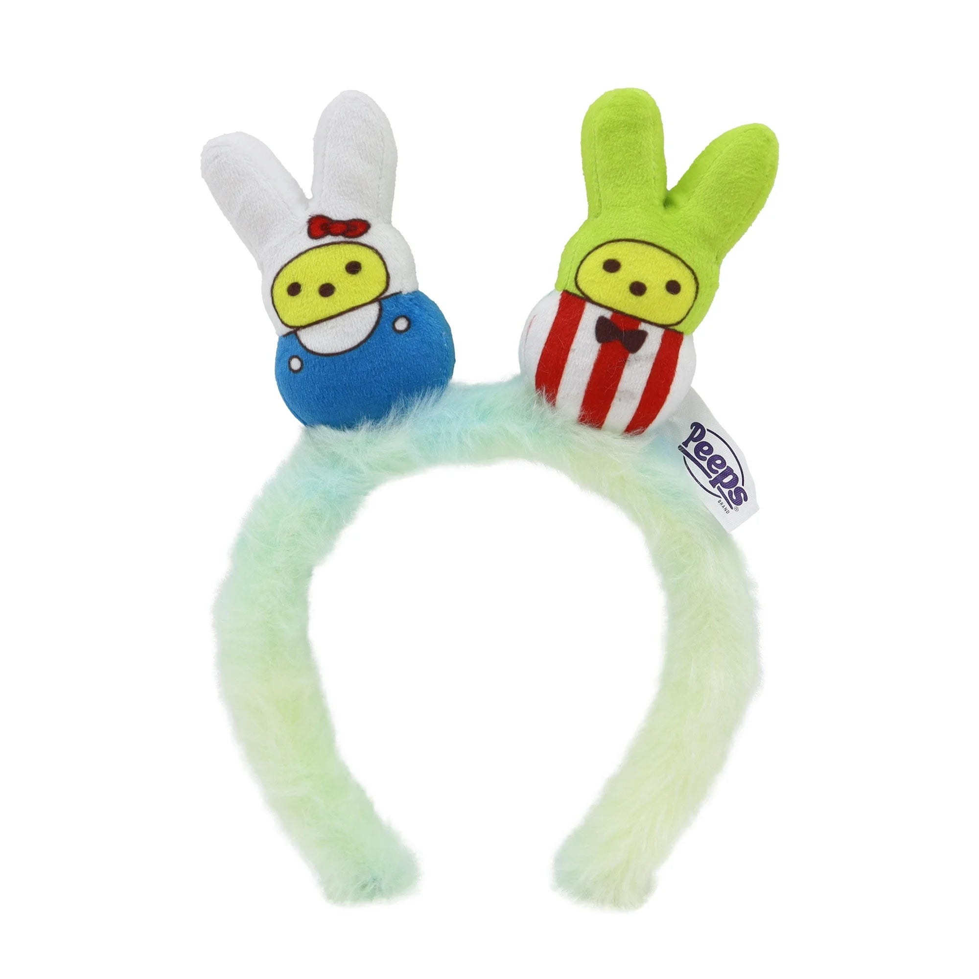8.5In White and Green Peeps X Hello Kitty, Kerokerokeropi Plush Headband for Adult and Child, Easter, Peeps/Sanrio | WTWL884XB