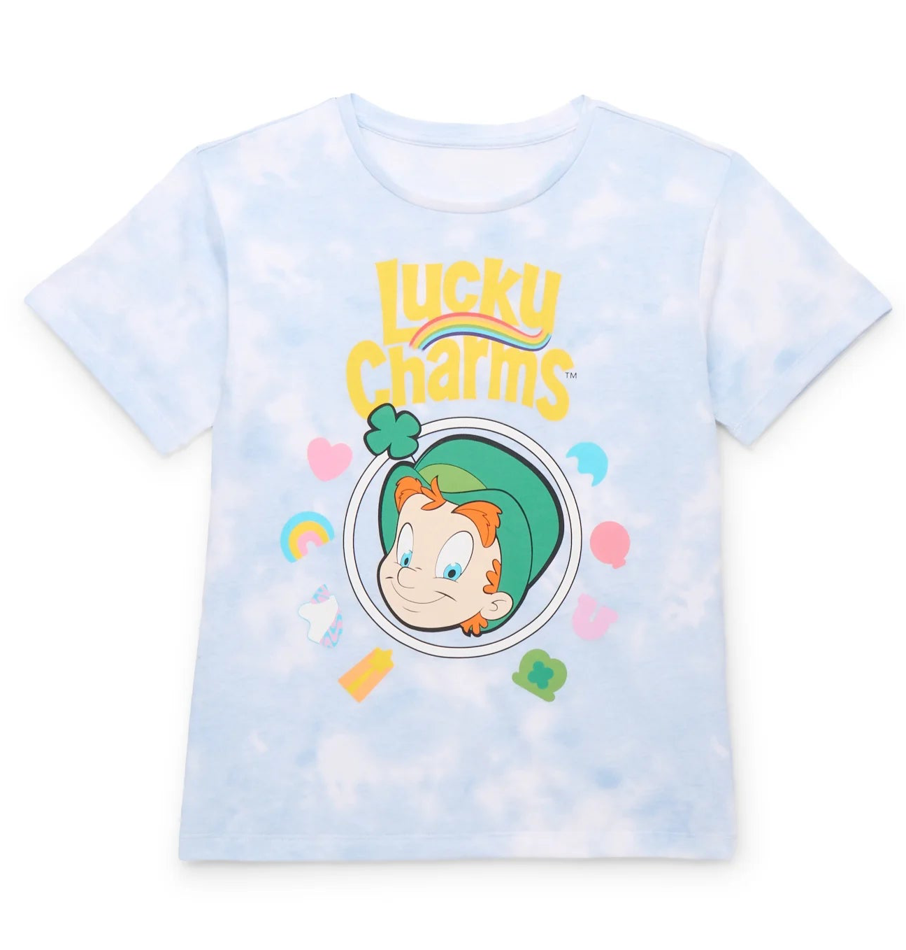 St. Patrick's Day Lucky Charms Tie Dye Graphic Tee for Girls, Sizes 4-16  |  WTWL652XA