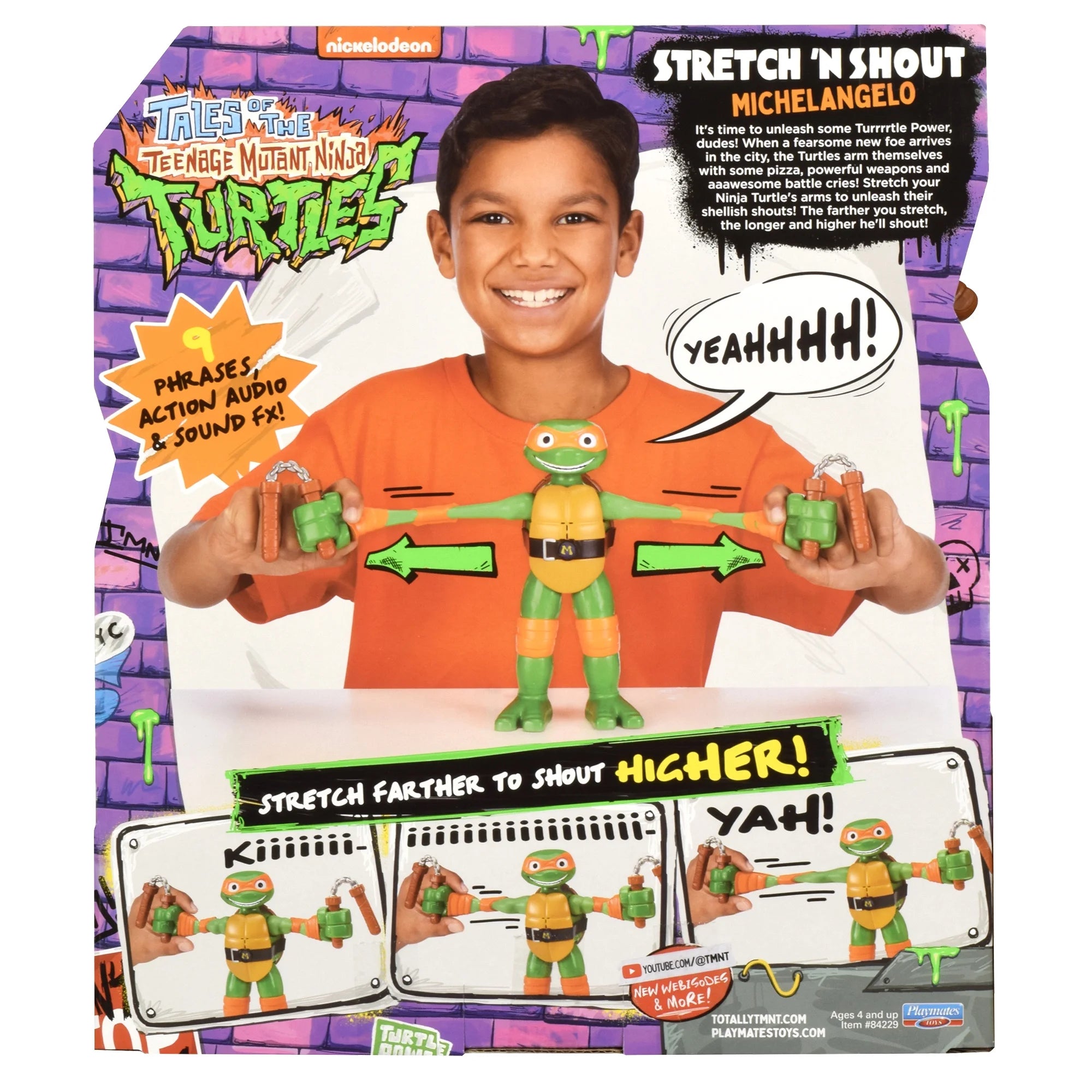 Teenage Mutant Ninja Turtles: 10" Stretch N Shout Michelangelo Figure by Playmates Toys  | WTWL1105XA