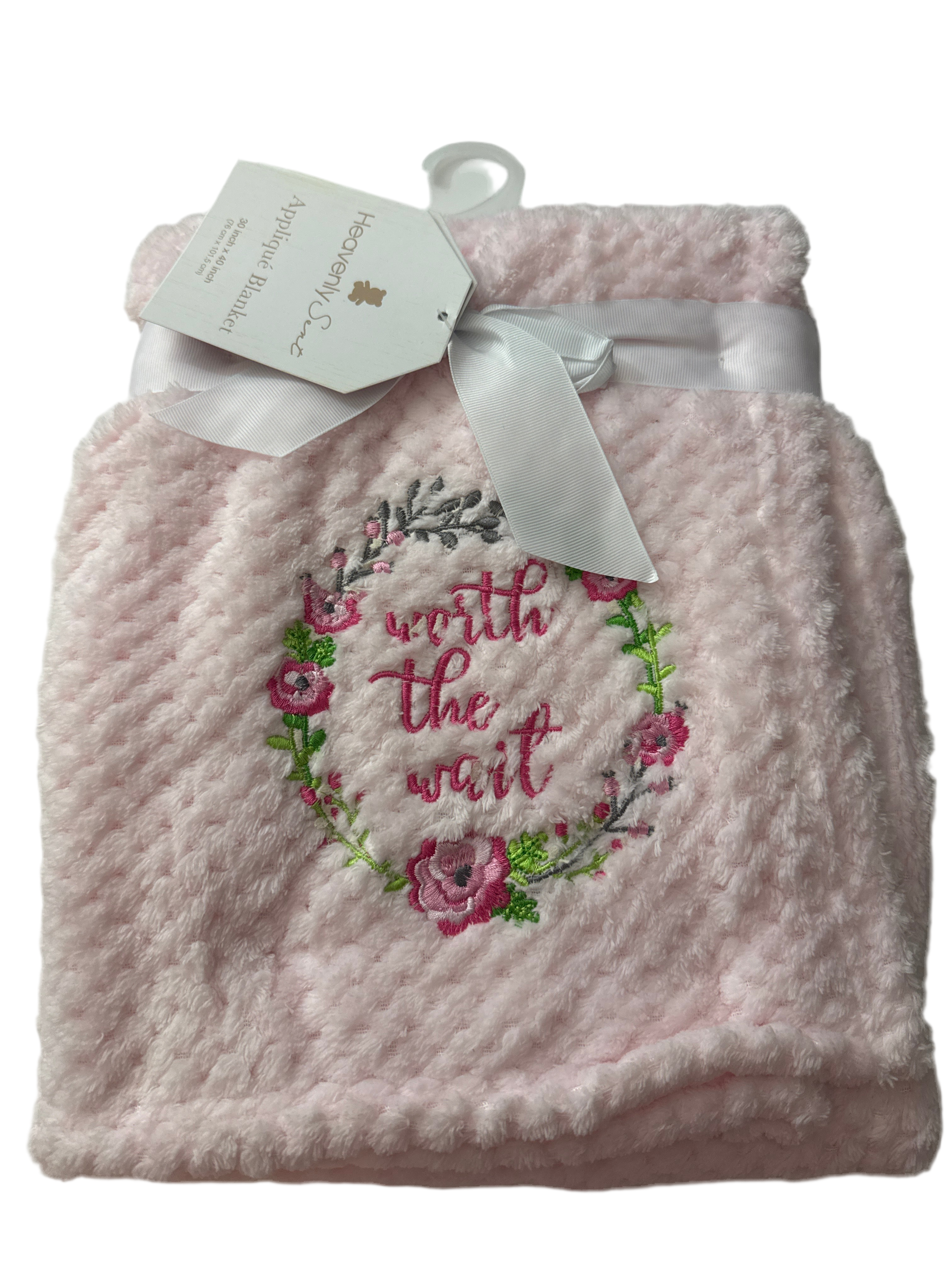 Heavenly Sent Applique Baby Blanket Large (30x40 inches) | BTGT33XA