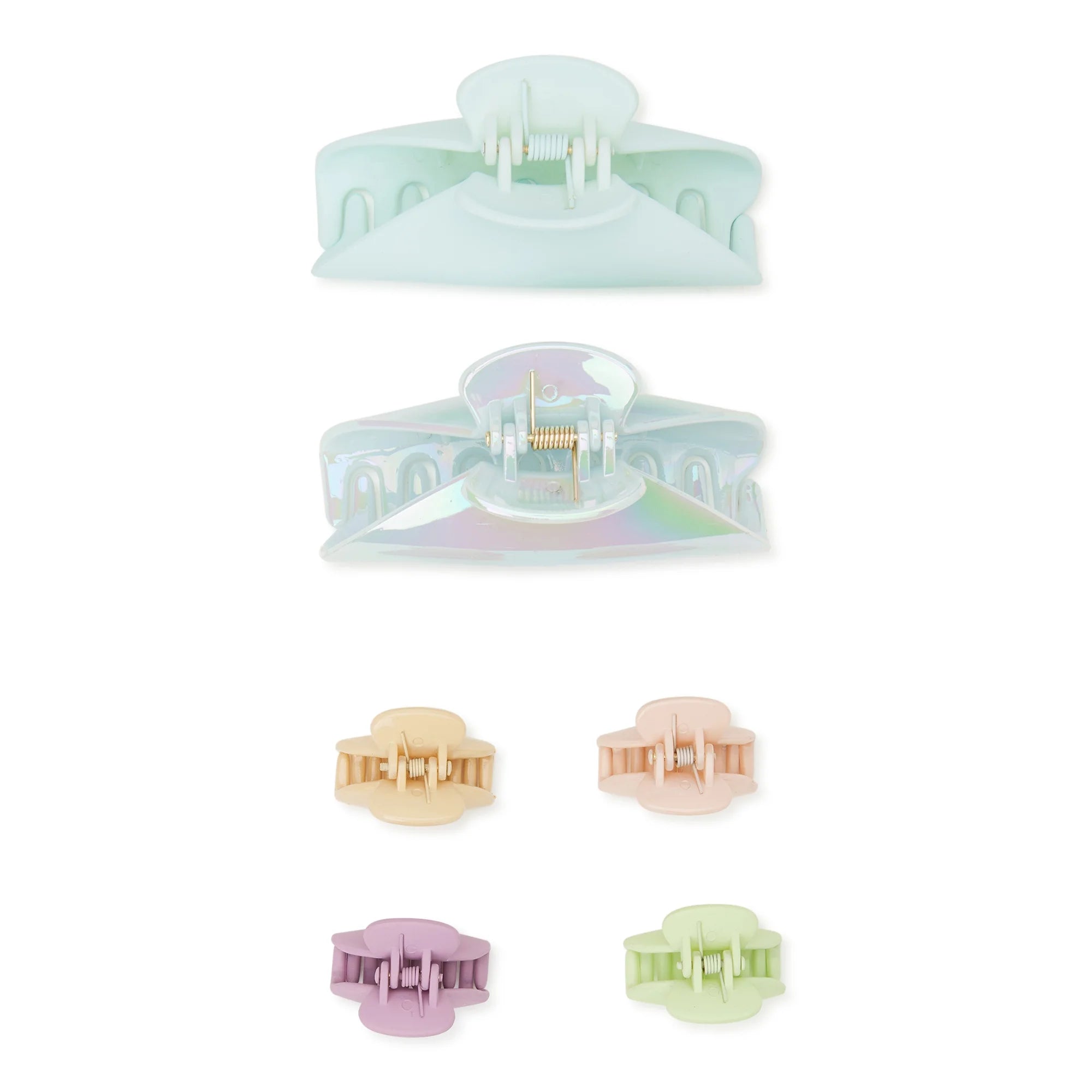 Time and Tru Women's Hair Claw Clip 6-Pack Set Brown Black |  WTWL856XA