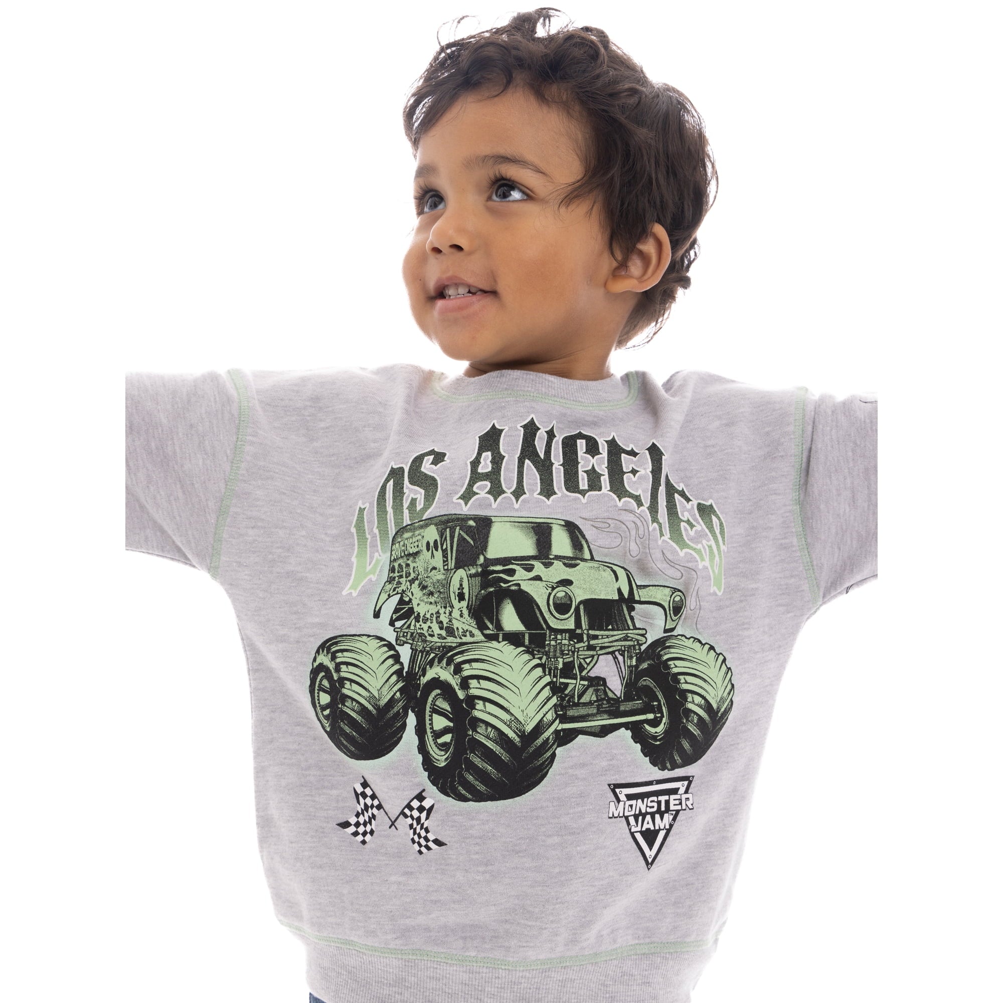 Monster Jam Toddler Boys Graphic Crewneck Sweatshirt, Sizes 12 Months-5T | WTWL729XA