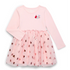Hershey Dress  Way To Celebrate Toddler Girl Valentine's Day Long Sleeve Mesh Dress | WTWL53XB