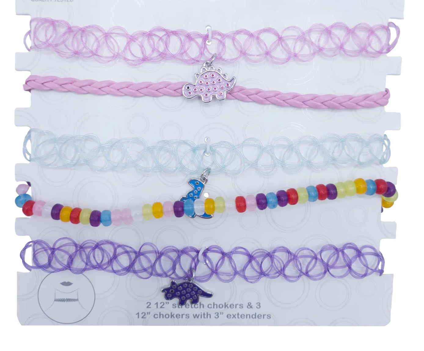 Wonder Nation Dinosaur Choker Necklace Set, 5-Pack, Multicolor  |  WTWL615XA