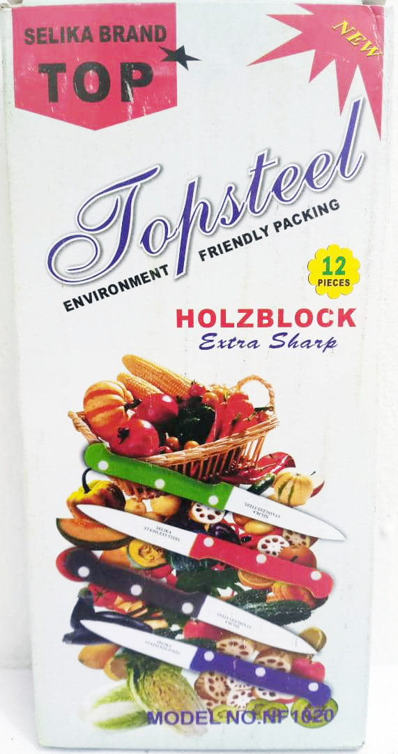 Top Steel 12in1 (one Dozen) Extra Sharp Kitchen Knife Set (7 inches Sharp Blade) | AHB21a